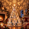 🔥 LAST DAY 49% OFF⭐🎄 Christmas Village Tree Tabletop Decor With Projector