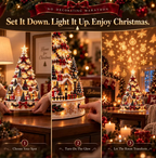 🔥 LAST DAY 49% OFF⭐🎄 Christmas Village Tree Tabletop Decor With Projector