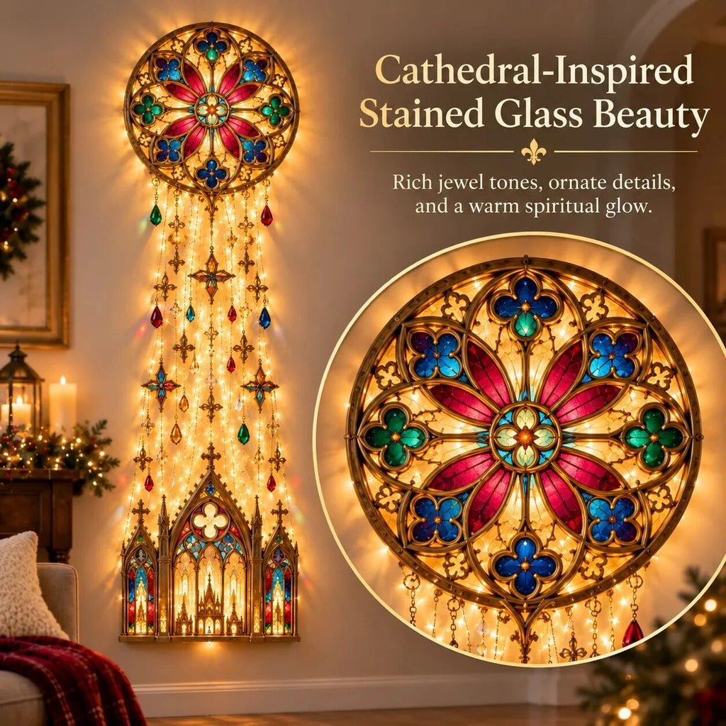 Cathedral Stained Glass Hanging Light