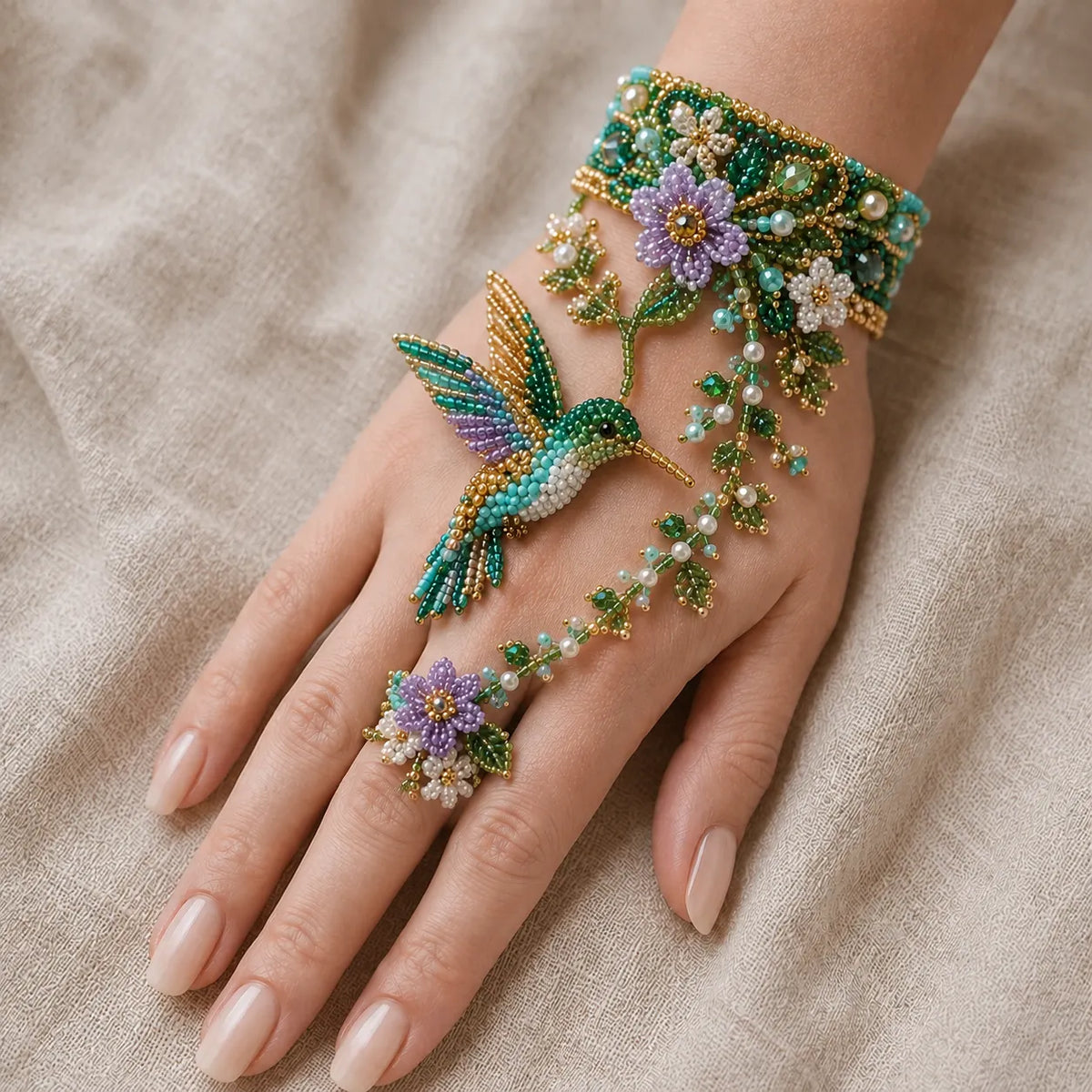 DIY Beaded Hand Bracelet Kit – Create Your Own Wearable Art