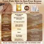 Official Store | Hiskin® Sunless Instant Bronze Tanning Microneedle Patch US (Just once a day) Visible Bronze Glow in 7 Days No UV, No Orange, No Streaks, No DHA, No Mess.