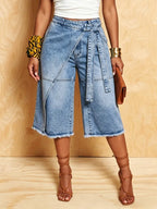 Denim Casual Solid Relaxed Jeans