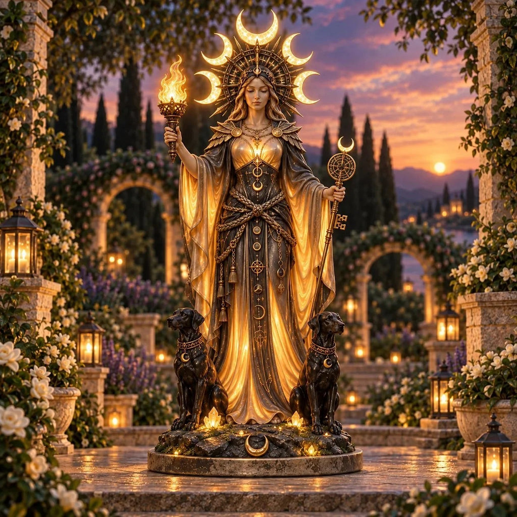 Hecate Moon Goddess Garden Statue