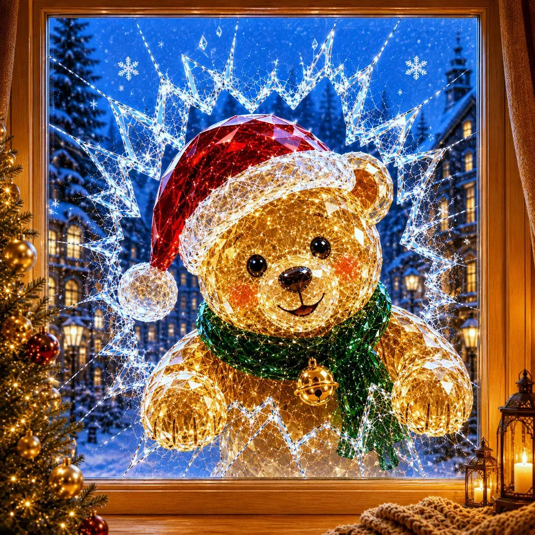 Crystal Christmas Break-In Window Decal