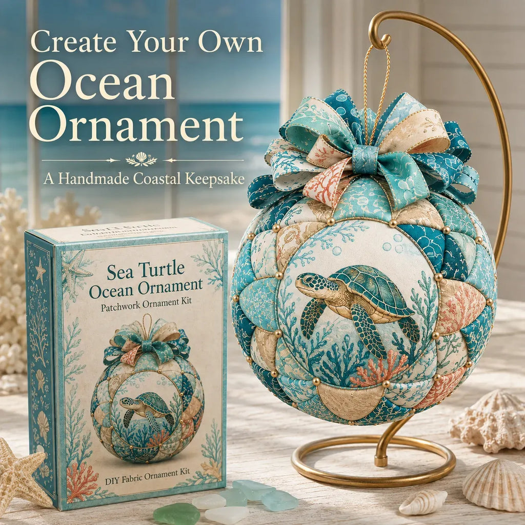 🌊 Beginner-Friendly DIY Ocean Treasures Patchwork Ornament Kit Collection