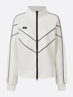 Casual Color Block Blazer Loose Stand Collar H-Line Daily Jacket
