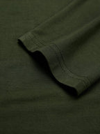 Casual Plain Ruched Cowl Neck T-shirt