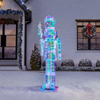6' Pre-Lit Grand Nutcracker Garden Statue, LED PVC Statue