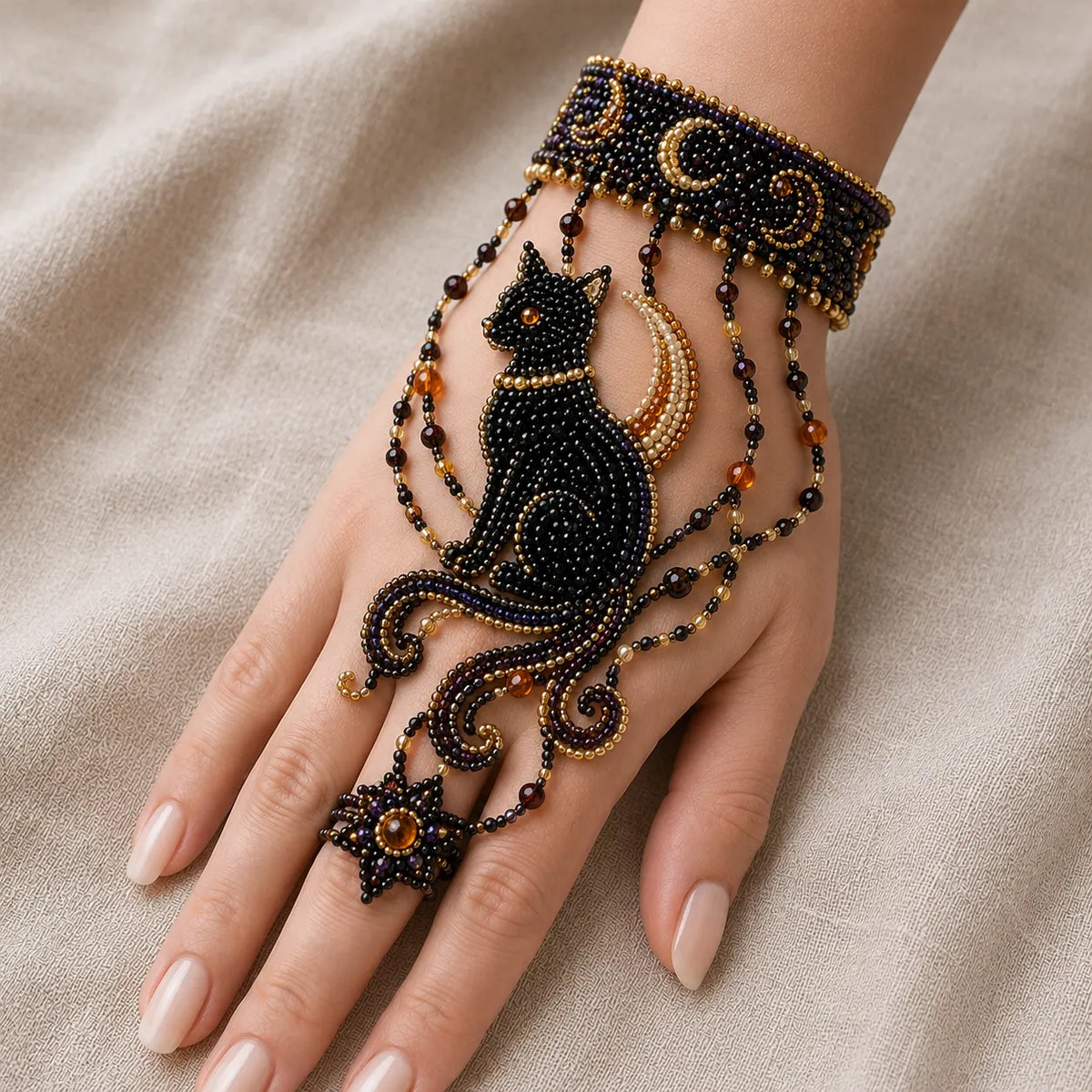 DIY Beaded Hand Bracelet Kit – Create Your Own Wearable Art