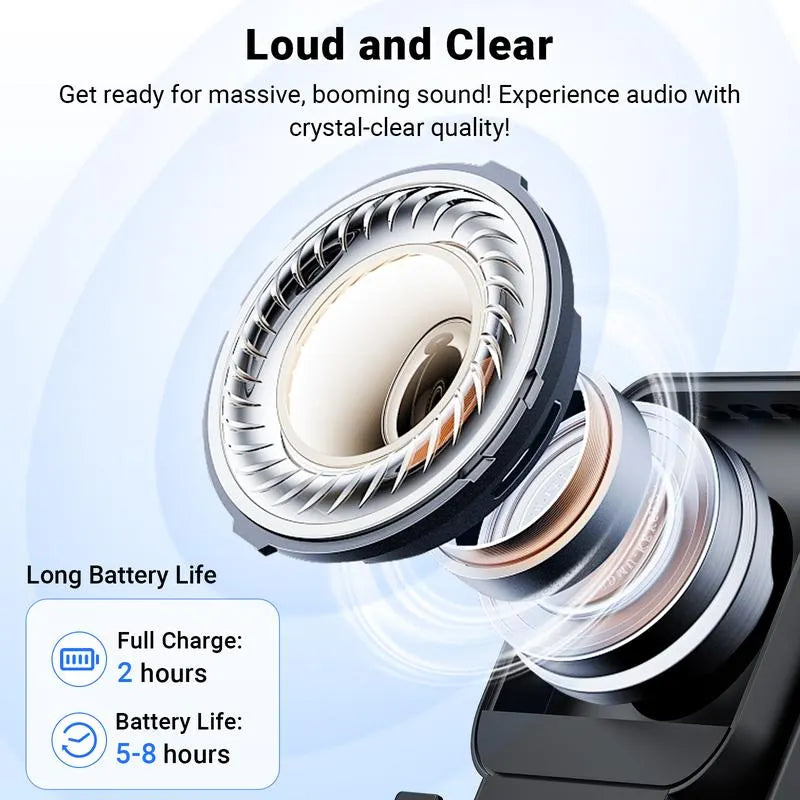 ⏳LAST DAY SALE ONLY ￡13.99!!✨🎅📱 5-in-1 Wireless Speaker Stand – Induction Audio & Phone Holder 🎵💡