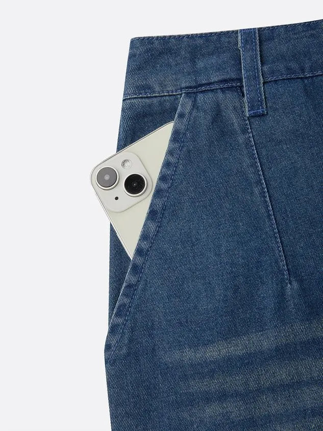 Denim Buttoned Casual Jeans