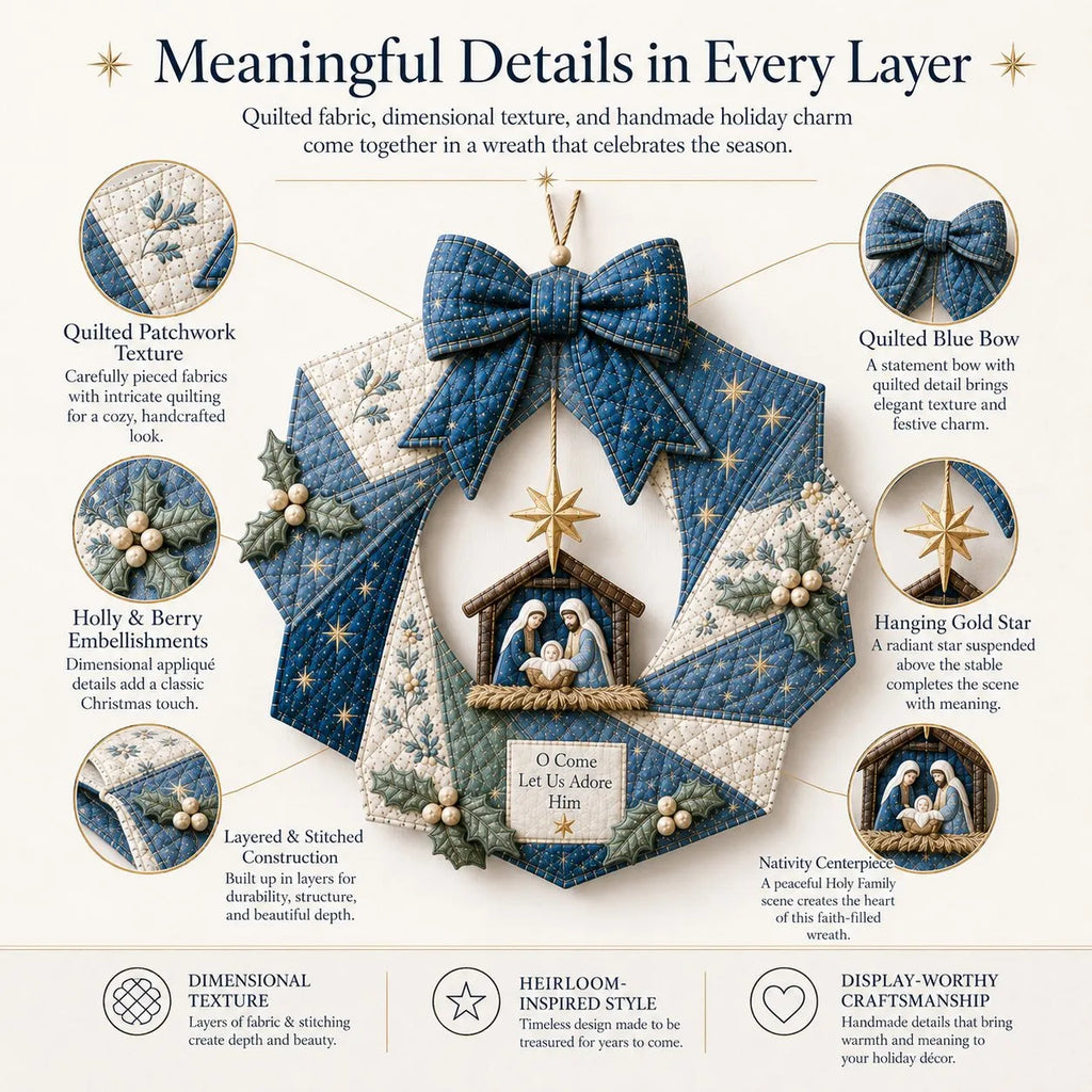 Christmas Fabric Wreath DIY Kit