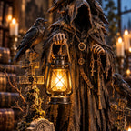 Raven Guardian Lantern Statue 🏮 Keeper of the Last Light