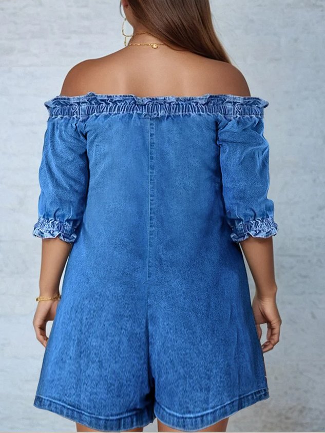 Loose Casual Denim Jumpsuit