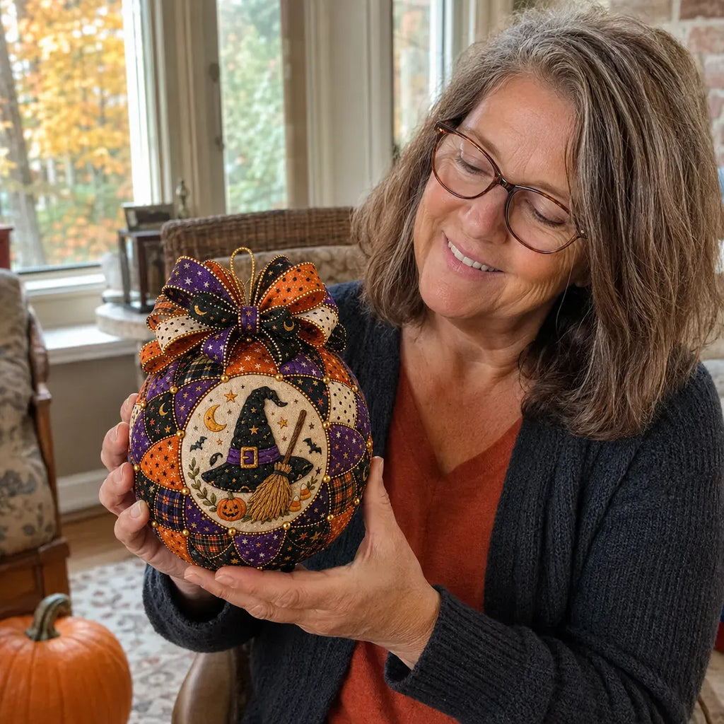 🎃 Beginner-Friendly DIY Halloween Classics Patchwork Ornament Kit Collection