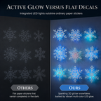 🔥LAST DAY SALE ONLY￡5.99!💞50K+ SOLD!❄️Glowing Snowflake Night Light Wall Stickers