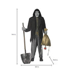 12-ft Lighted Talking Bone Collector Motion Activated Animatronic