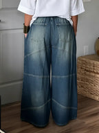 Denim Casual Loose Jeans Straight pants