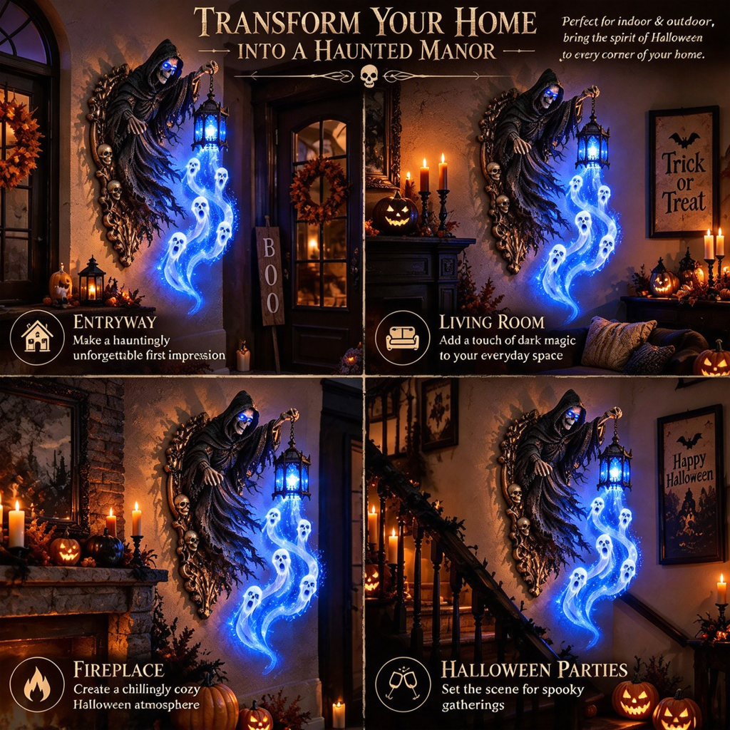 Grim Reaper Soul Lantern Wall Lamp