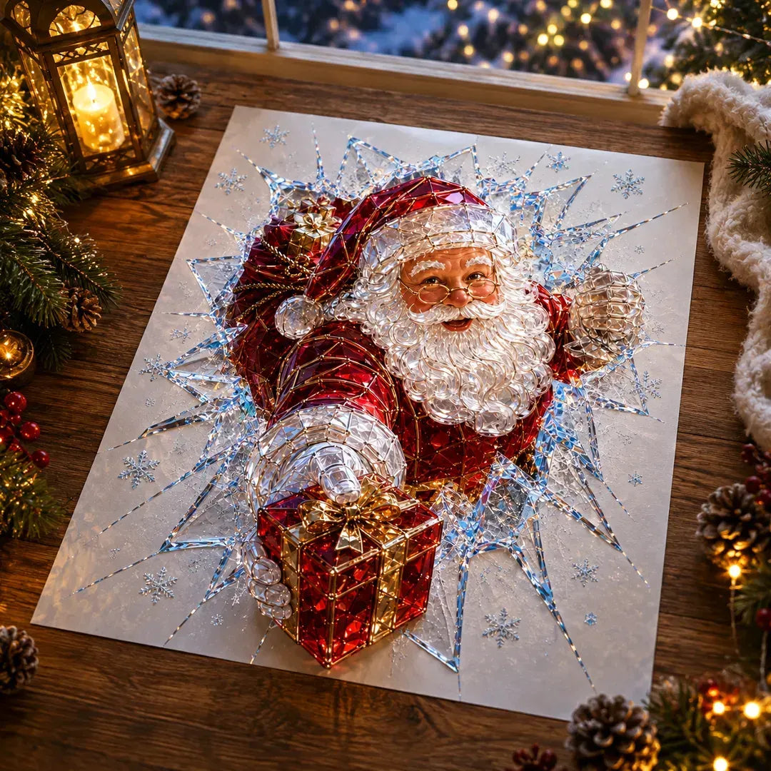 Crystal Christmas Break-In Window Decal
