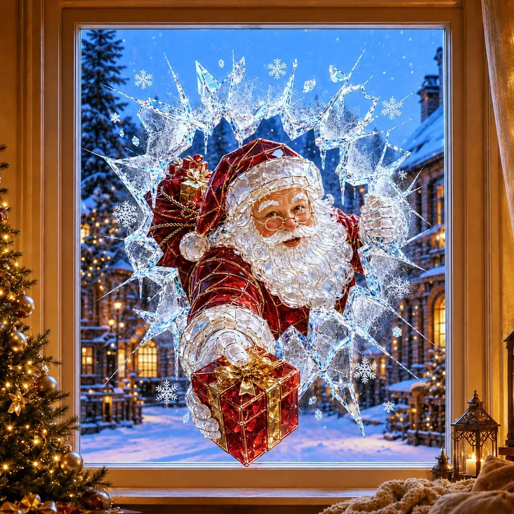 Crystal Christmas Break-In Window Decal