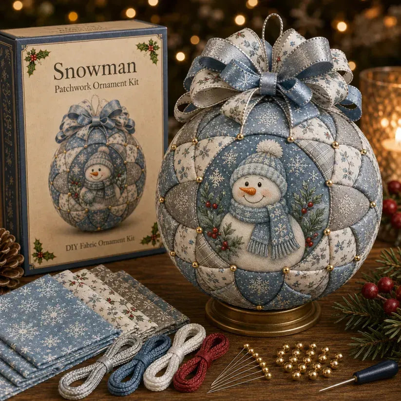 🎄Beginner-Friendly DIY Christmas Patchwork Ornament Kit Collection