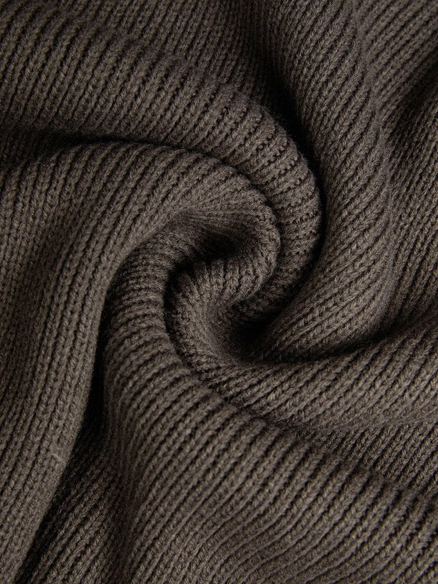 Casual Color Block Turtleneck Sweater with Sheer Ruffle Cuffs