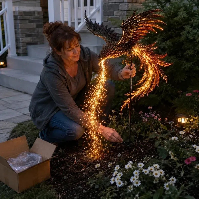 Solar Phoenix Garden Stake Light