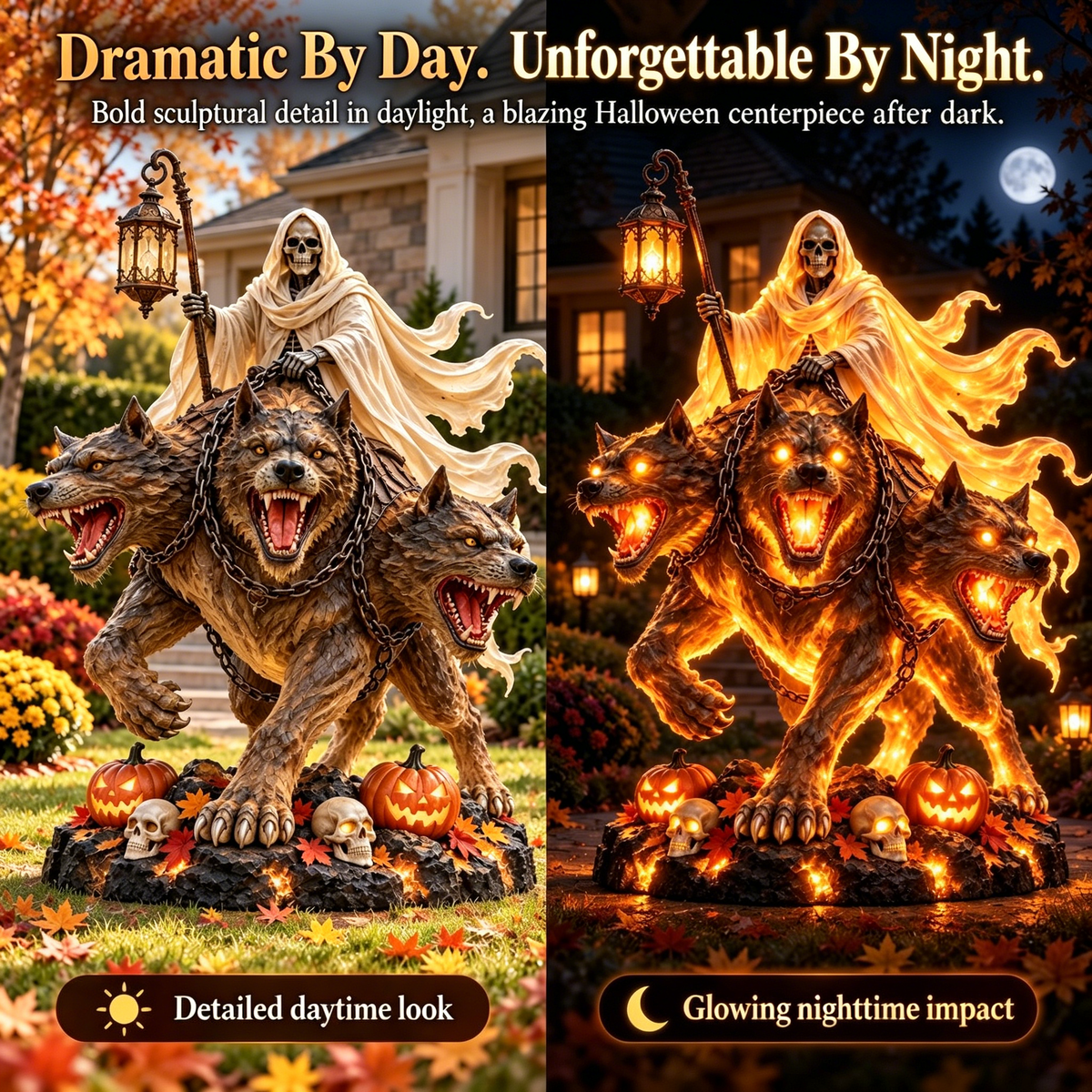 Cerberus Guardian Halloween Statue