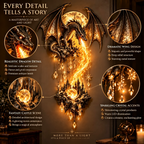 Dragon & Castle Flame Wall Sconce