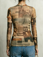 Casual Scenery Crew Neck T-shirt