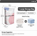 Thickened Stereoscopic No-Pump Vacuum Compression Bag