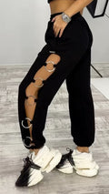 Ring Cutout Jogger Pants