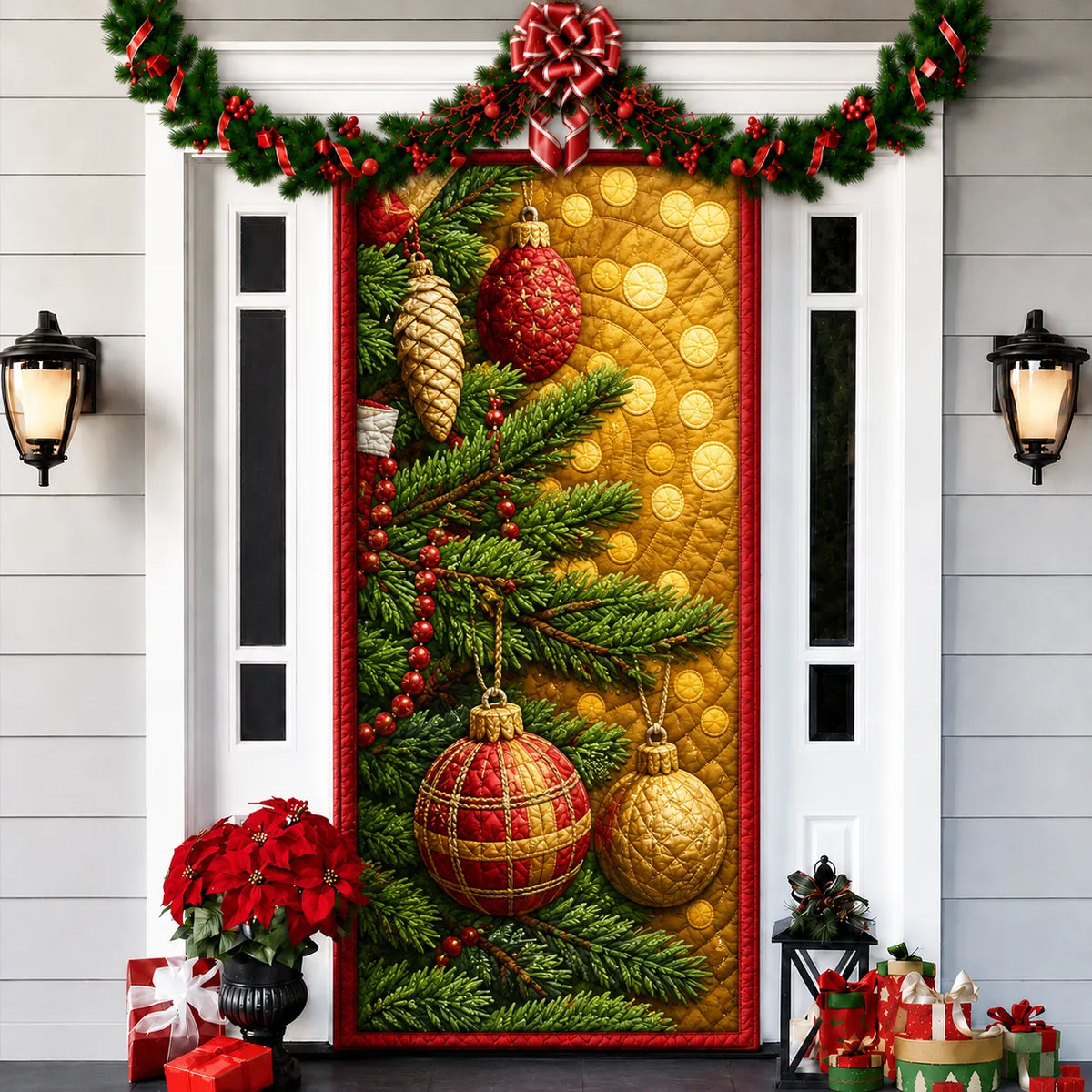 3D Christmas front door decoration