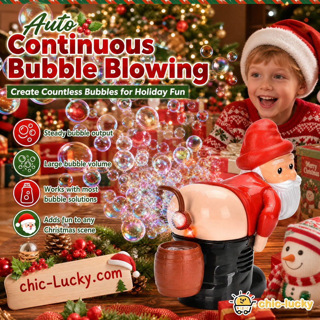 ⏳LAST DAY SALE ONLY ￡11.99!!🎅🎁 50% OFF! Santa Bubble Maker – one-click automatic bubbles with music & lights. Safe rounded edges, perfect Christmas gift for grandkids! 🫧✨