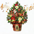 🌲 Pop-Up Christmas Tree Card ✨ Turns Into Freestanding Festive Table Decor