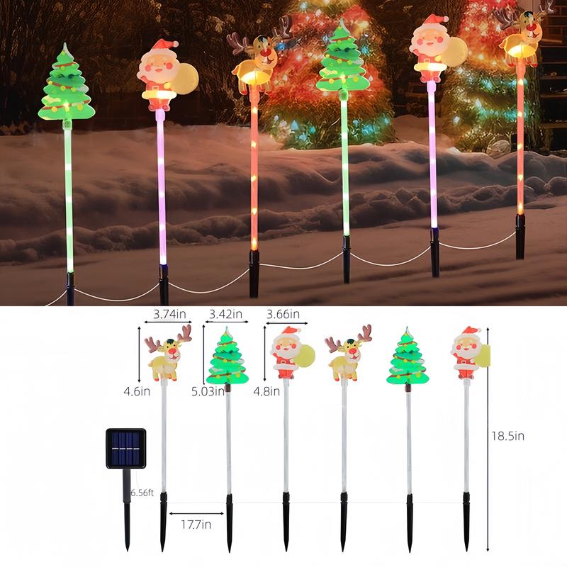 🎄🎁6-Pack Solar Christmas Decorative Lights