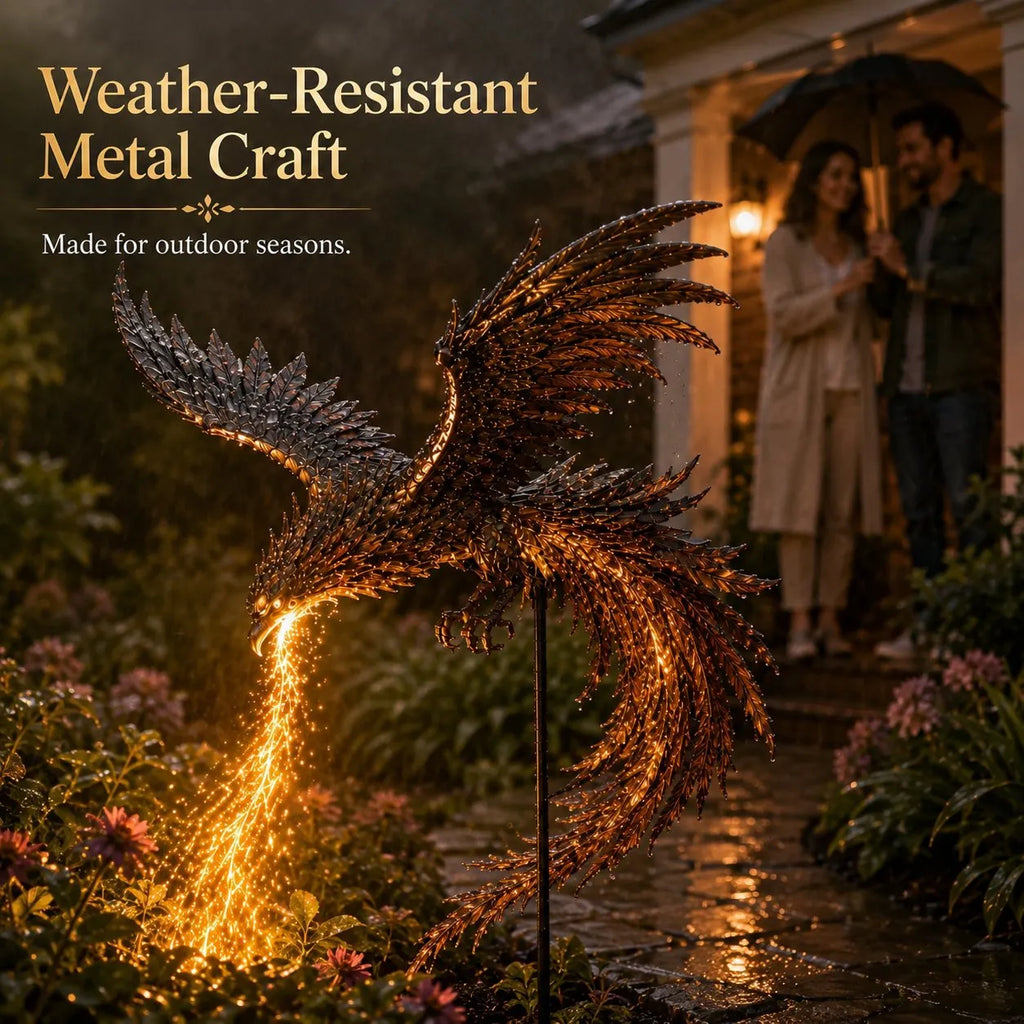 Solar Phoenix Garden Stake Light