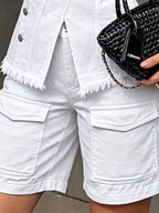 Urban Plain Denim Shorts