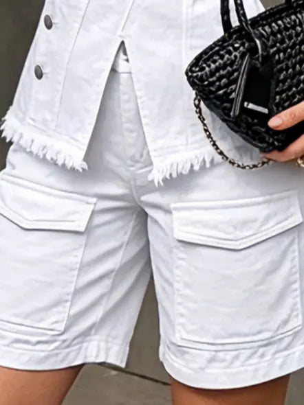 Urban Plain Denim Shorts
