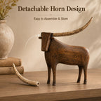 🐂Vintage Longhorn Bull Sculpture