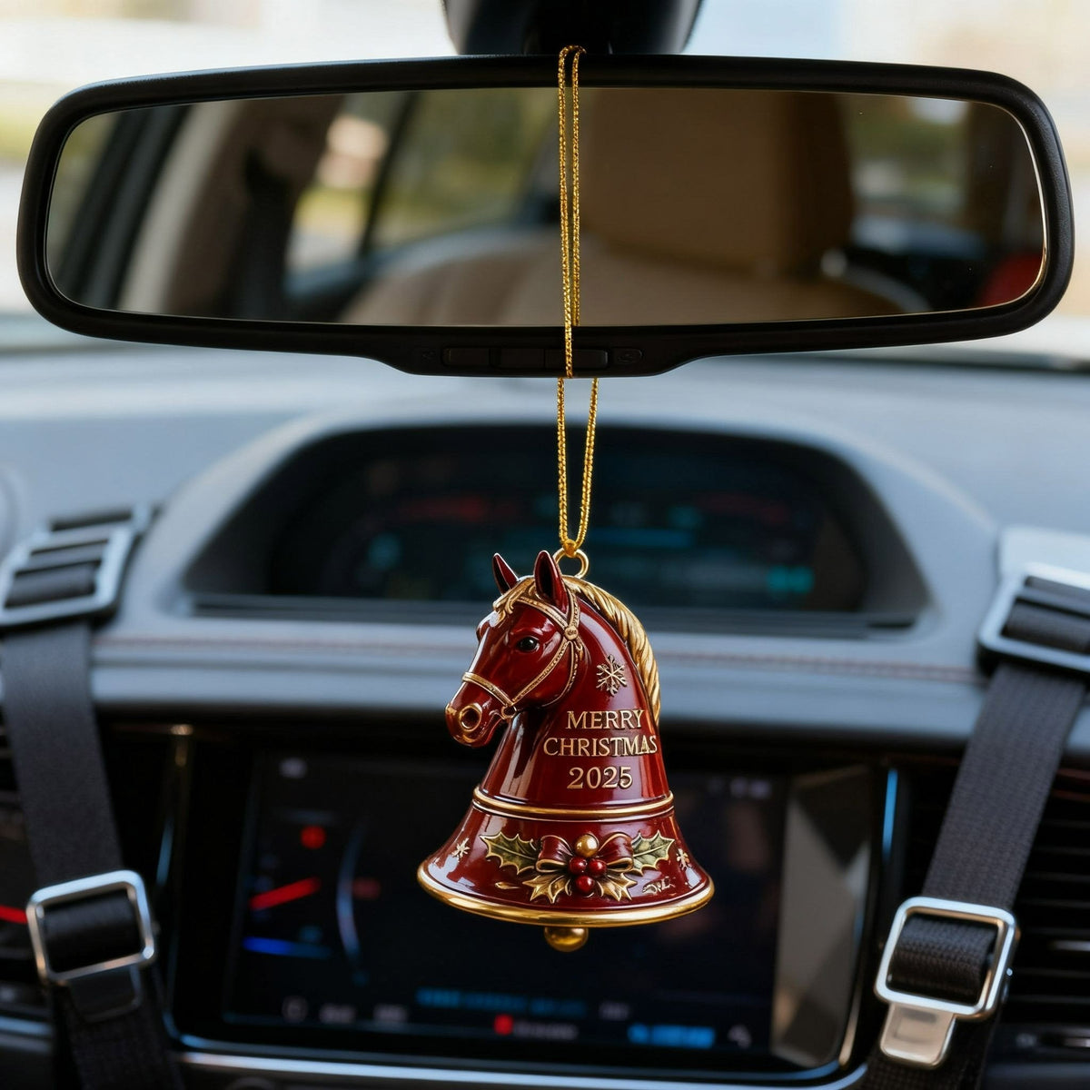 🐎Handmade Horse Bell Ornament – Merry Christmas 2025🎄