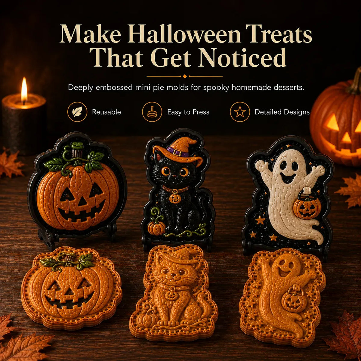 🎃 Halloween Mini Pie Mold Collection
