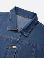 Casual Distressing Cloak Denim Coat