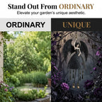 🖤 Dark Angel Gothic Wind Chime – Enchanting Outdoor Garden Hanging Decor