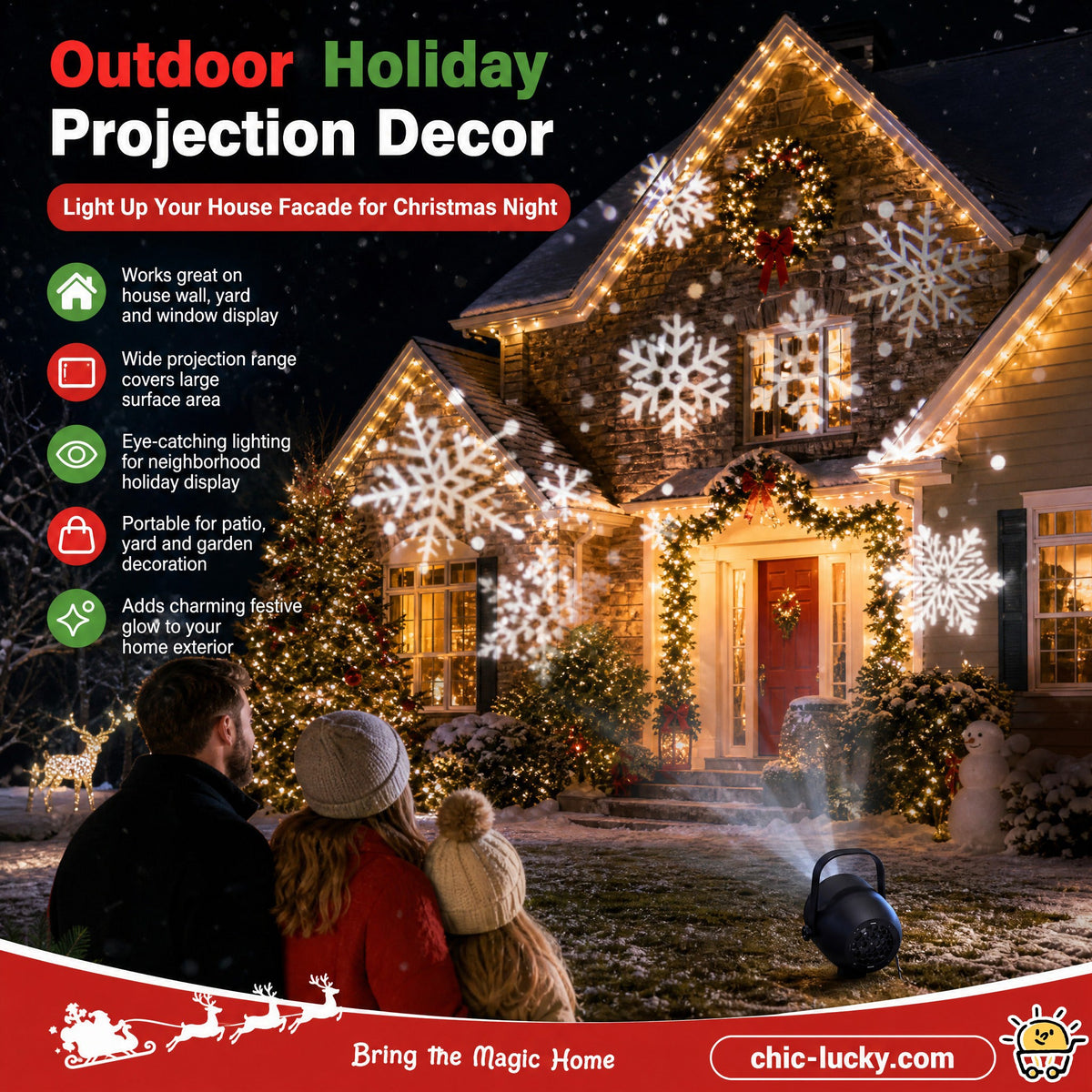 📢LAST DAY SALE ONLY ￡9.99!!🔥🎅【🎁Best Christmas Gift🎁】🎄16-Pattern USB Christmas Projector Light