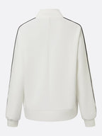 Casual Color Block Blazer Loose Stand Collar H-Line Daily Jacket