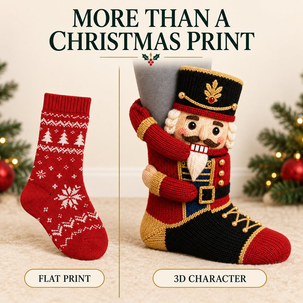 🎄🧦Xmas Hugging Christmas Socks 🎅 Cute Knit Holiday Socks 5 Designs