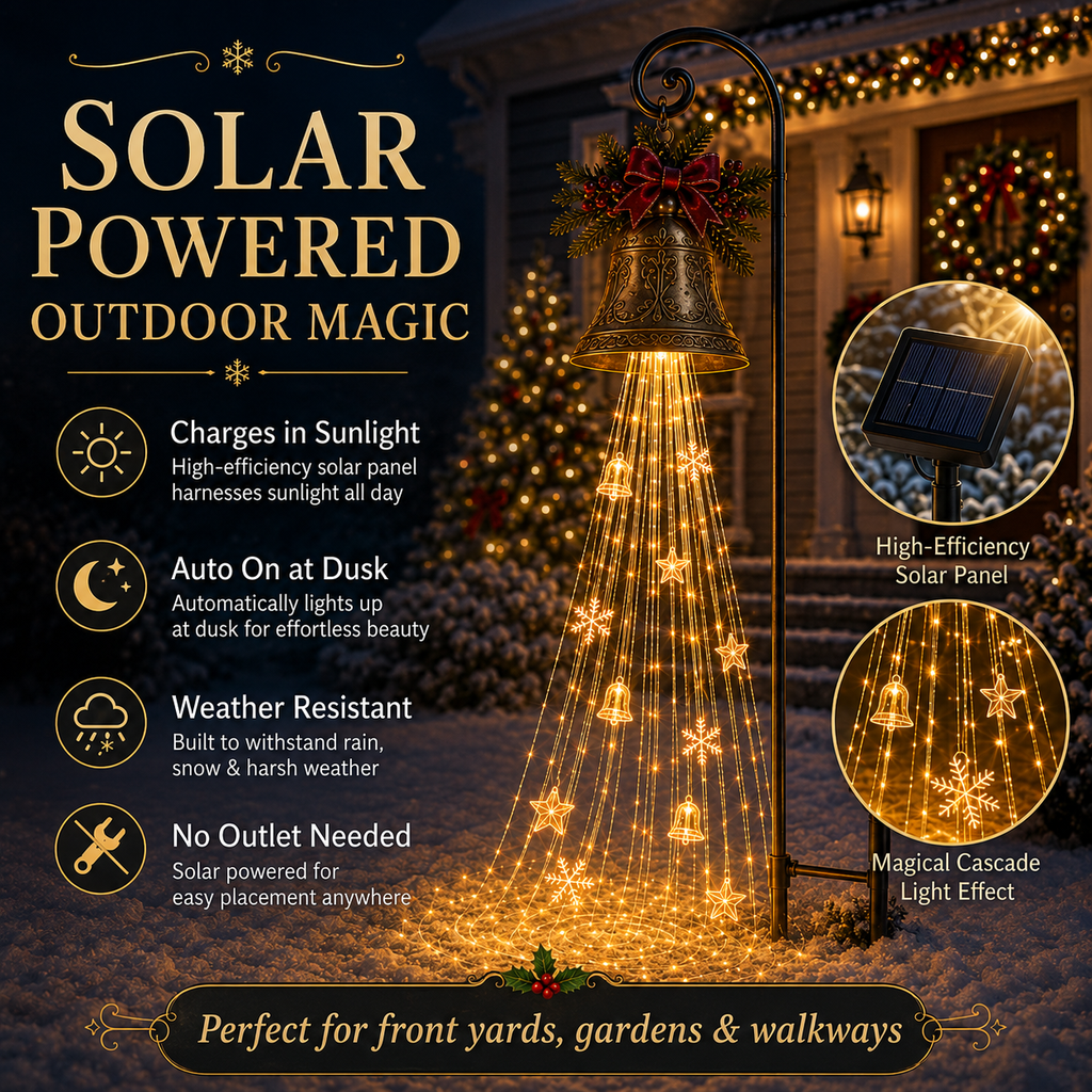 🔥2026 Hot Sale 🎄🔔Solar Christmas Bell Yard Lights