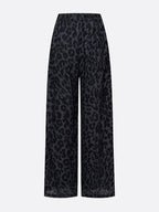 Casual Leopard Printing Wide Leg Pants